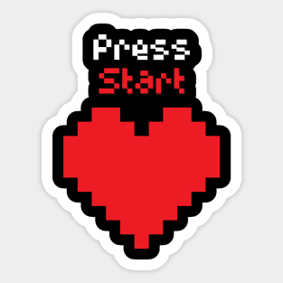 Press Start Love Sticker